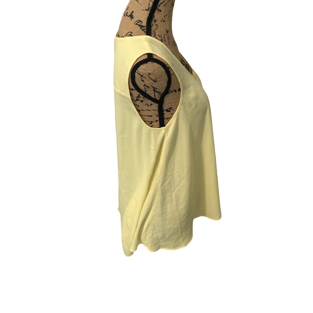 Style & Co. Women’s Size M Light Yellow Light Sleeveless Blouse Tunic Sheer - Picture 12 of 12